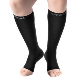Medical Compression Stockings for Men and Women, Compression Socks, Thrombosis Stockings, Open Tip, Support Stockings, 20-30 mmHg, Class 2 for Varicose Veins, Pregnancy, Travel, Everyday Use