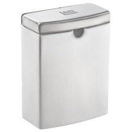 Stainless Steel Sanitary Napkin Receptacle, Wall Mount, 1 Gallon, 7.5W x 3.8D x 10H inches, Silver