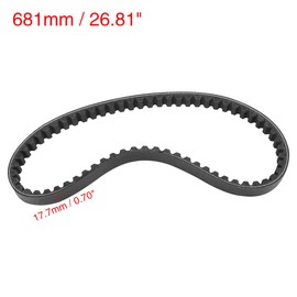 F FIERCE CYCLE 17.7x681-32 Folded Free Rubberised Drive Belt for Motorcycle Black