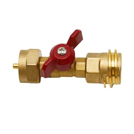 MDEOOSKY 1 lb Propane Tank Refill Adapter with Valve, Propane Adapter 20lb to 1lb, Solid Brass Propane Tank Connector