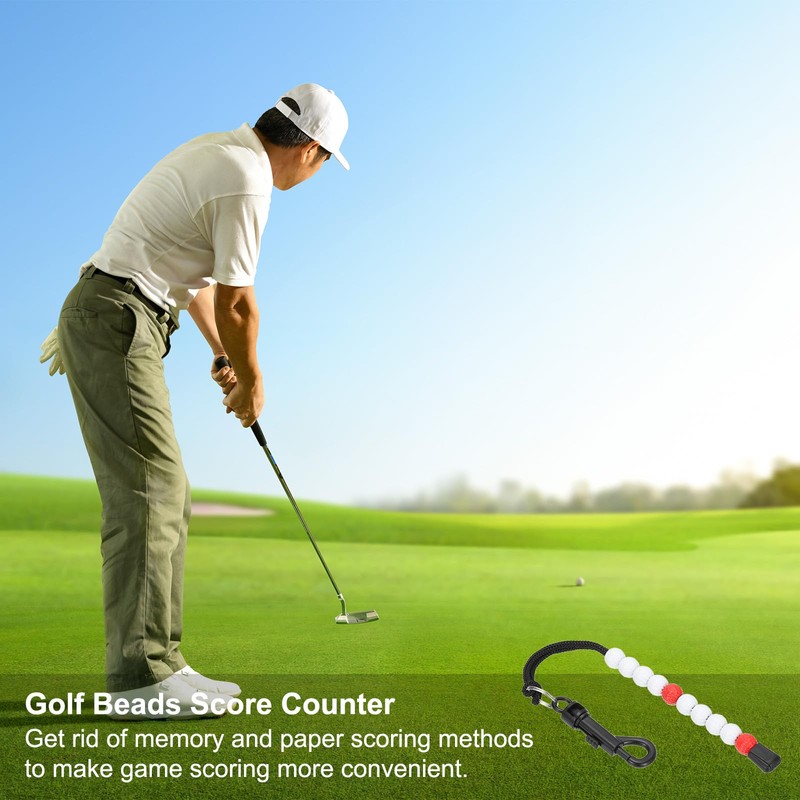 PATIKIL Golf Beads Score Counter, 2 Pack Golf Stroke Counter