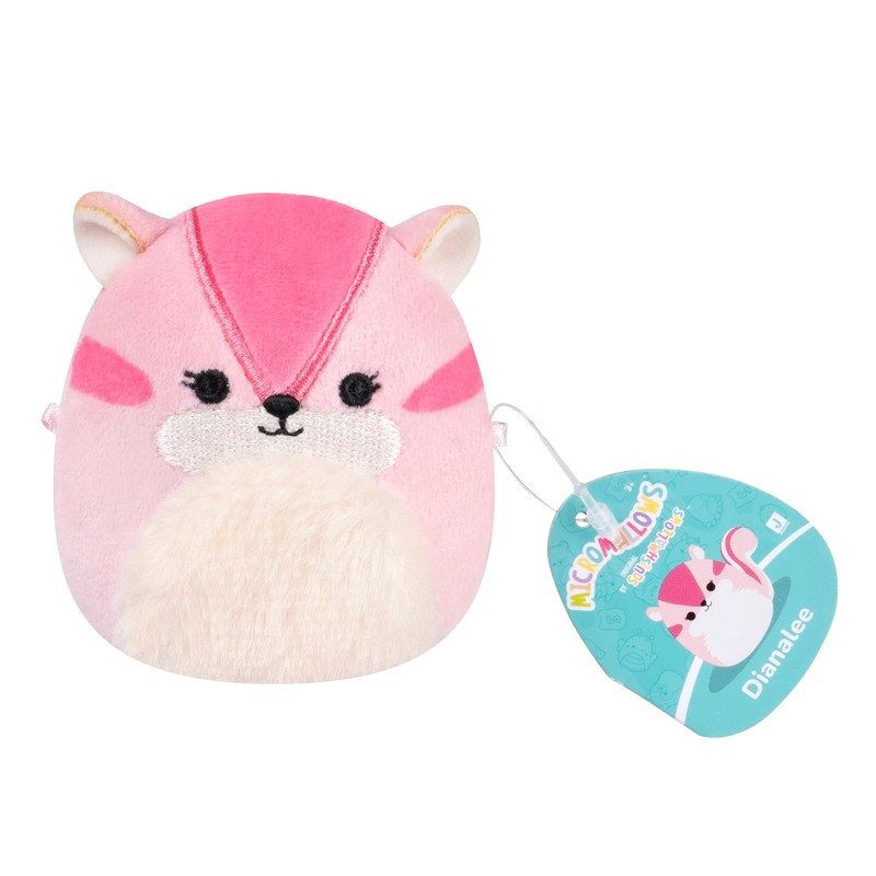 Micromallows Squishmallows Original Plush 5-Pack - Chipmunk, Frog, Bear, Smoothie,