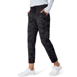 G Gradual G Gradual Women's Pants with Deep Pockets 7/8 Stretch Sweatpants for Women Athletic, Golf, Lounge, Work (Black Camo, Large)