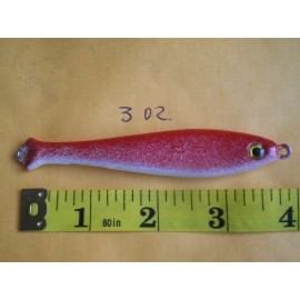 HOME MADE 16 PCS. HERRING CASTING/MINNOW LURE BAIT FISHING JIG, 3, 4 OZ. 8 EA. RED/WHITE