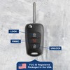 KeylessOption Keyless Entry Car Remote Flip Ignition Key Fob for