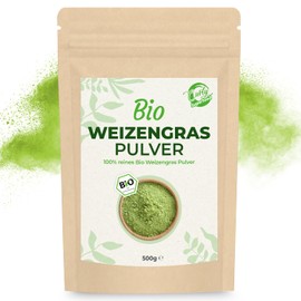Curly Superfood Curly Superfood Weizengraspulver Bio 500g - 100% naturreine Rohkostqualit?t aus Europa - Feines Weizengras Pulver Bio laborgeprft & garantiert ohne Zus?tze fr Smoothies, S?fte & Speisen