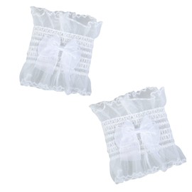 VPbao Women's Flare Cuffs, Flared Cuffs, Sleeve Closure, Hollow Crochet, Replacement Sleeves, J: White