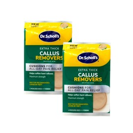 Dr. Scholl's Extra Thick Callus Removers 4 Cushions ea.(Packs of 2)