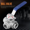 Female Thread T Ball Valve, Stainless Steel Sus304 Pipe T-Port