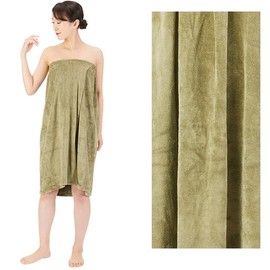 Beauty Gown Microfiber Fabric Snap Button Closure Sage Moisture Wicking Quick Dry Bathrobe