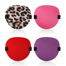 Pack of 4 Eye Patches for Adults and Teenagers Comfortable Eye Patches for Teenagers Left Right Eye Recovery Phase after Surgery Daily Use (4 Colours)