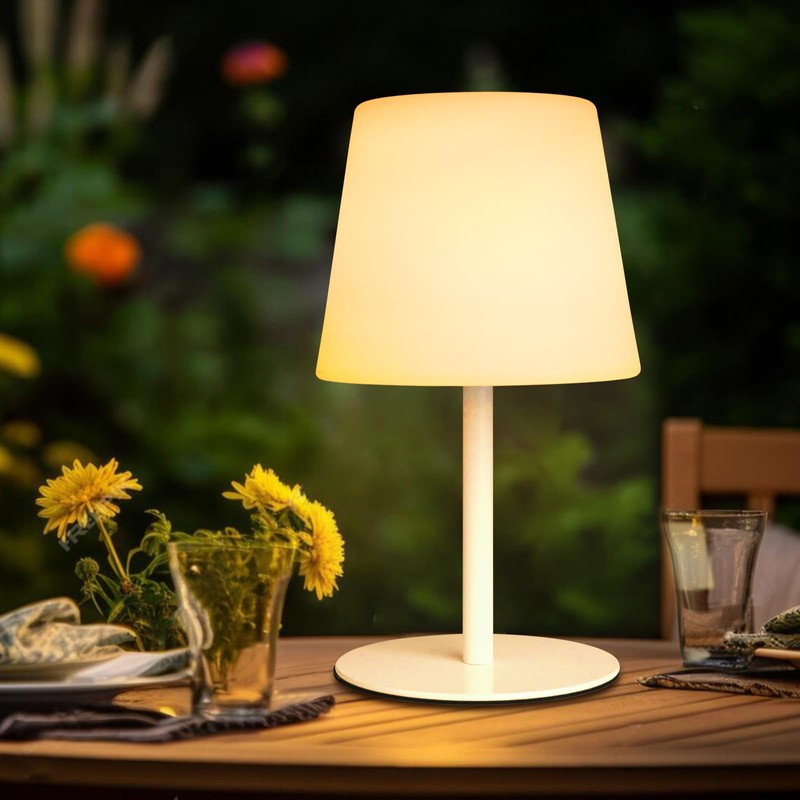 Wonder Solar Cordless Table Lamp, Rechargeabl Outdoor Battery Table Lamp