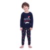 VENTELAN Family Matching Christmas Pajamas Set Holiday Santa Claus Sleepwear