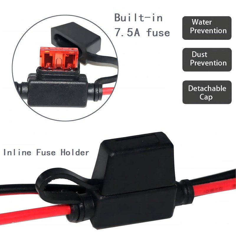 SAE to Battery Alligator Clip - KUNCAN 1.5FT 12V SAE