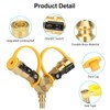 EEEKit 1/4" RV Propane Quick Connect Splitter, Solid Brass Natural