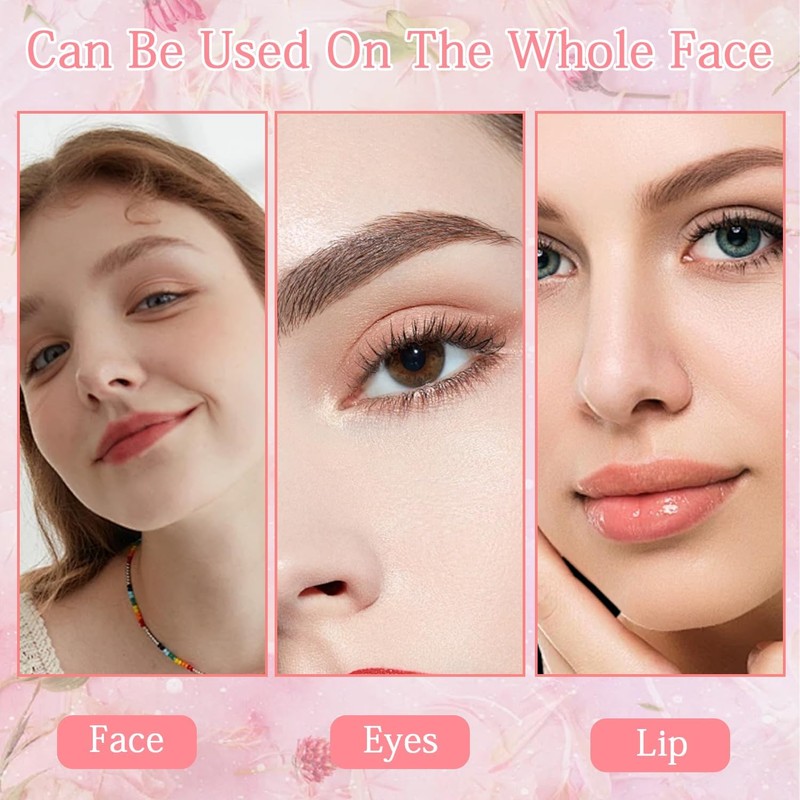 4 Pcs Jelly Blush Stick, 3 in 1 Milk Jelly