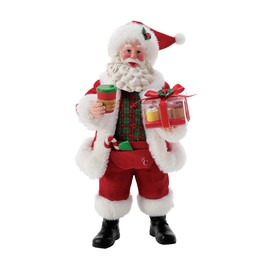 Department 56 Possible Dreams Bon Appetit Santa Coffee Break Figurine, 10.5 Inch, Multicolor
