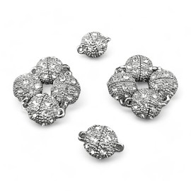 Gleader Magnetic Clasps, Silver, 12 mm