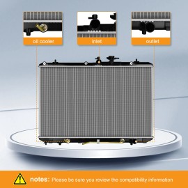 auspartshouse Aluminum Radiator For 08-13 Toyota Highlander Sport Utility 4-Door 3.5L CU13024