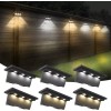 T-SUN 6Pack Solar Powered Decking Lights Solar Step Lights Outdoor