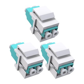 VANDESAIL 3PCS Duplex LC to LC Coupler Keystone Jack