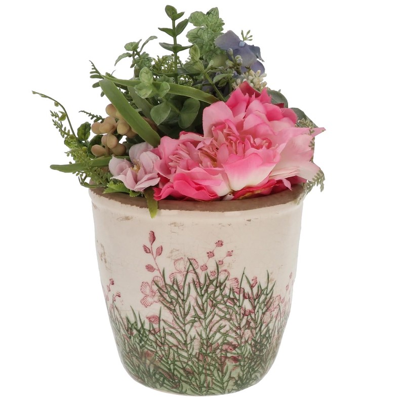 Shudehill Giftware Wild Garden Pretty Floral Pink and Green Design