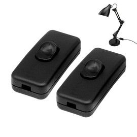 2PCS Lamp Switch Resistant to Aging Easy to Install Practical Inline Switch Resistant Wear and Heat Compact Impact Resistance in Line Switch for Lamps for Desk Lamps Bulbs Small Appliance