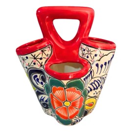 Porta Cubiertos Organizador En Talavera Floral