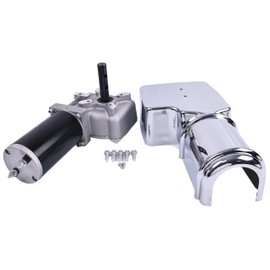 Solarhome 12V 1.2 HP 60:1 64RPM 900 Watt Dump Truck Roll Tarp Motor with Chrome Cover