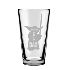 My Father You Are and Best Dad Pint Drinking Glass Set of 2: Engraved Best Dad Gift Set