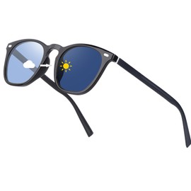 Uacllcau Polarized Sunglasses for Men and Women - UV Protection, Color Changing Sunglasses, Golf, Driving, Fishing, Running, Baseball, Light Colored Lenses, Color Changing Blue