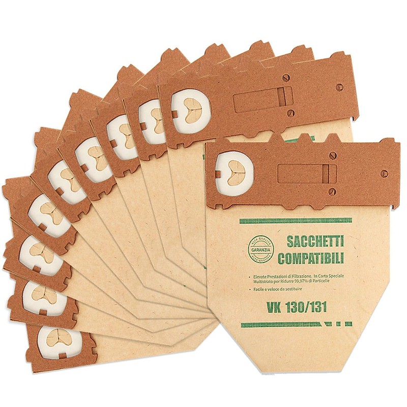 Replacement Bags for Vorwerk Kobold VK130 VK131 (15 Bags +