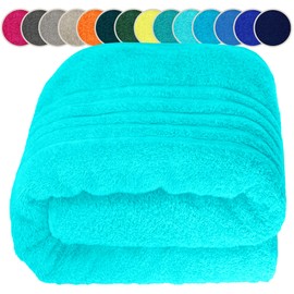 Lashuma Bath Towel XXL 85 x 200 cm Turquoise Lagoons London Terry Towelling Sauna Towel