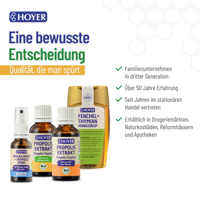 HOYER Propolis Drops Organic Certified 6 x 30 ml –