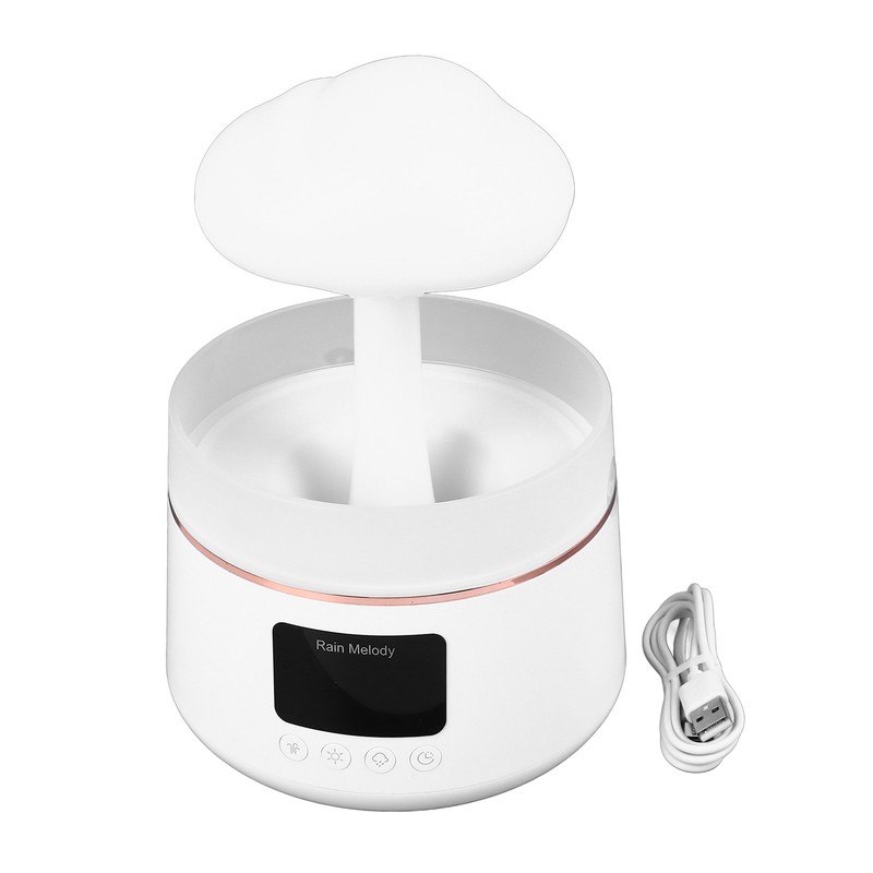 Rain Cloud Essential Oil Diffuser Humidifier Ultrasound Water Drip White