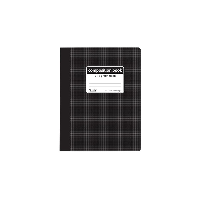 C-Line Composition Notebook, 5 x 5, Graph Ruled, Black Marble