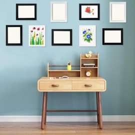 YIYINOE Set of 6 20 x 25 cm Cardboard Picture Frame with Protection Plastic Membrane, Wall Mounted Photo Gallery Display for Collage, Photos, Pictures, Family Photo Frame, Black