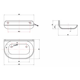 Watermark Fixtures Wall Mount Soap Dish for Wash Sinks - Natural Unlacquered Brass
