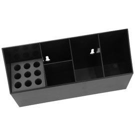 Hairdressing Tool Storage Box Scissors Organizer Holder Hair Clips Combs Multifunctional Sturdy Beautiful Suitable for Salon and Home Use (Black)