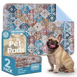 Washable Pee Pads for Dogs, 2 Pack Washable Puppy Pads 40"x26", Reusable Waterproof Large Dog Bed Pad, Super Absorbent & Leakproof Reusable Pee Pad for Whelping and Nursing Supplies