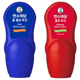 1 mentholatum roll-on lotion cool (blue) + 1 hot (red) / 멘소래담 롤온  로션 쿨(블루) 1개 + 핫(레드) 1개