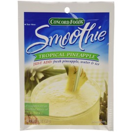 Concord Foods Tropical Pineapple Smoothie Mix, 2-Ounce Pouch (VALUE Pack of 18 Pouches)