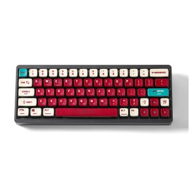 XDK Backlit Keycaps Red Shine Through PBT Keycaps, Pudding Keycaps for 60 75 108 Percent Mechanical Keyboard Translucent RGB Custom Keycaps Low Profile