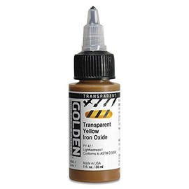Golden High Flow Acrylic 30ml (1oz) Bottles Transparent Yellow Iron Oxide