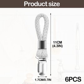 DONOONIS Pack of 6 Towel Hangers, Towel Clips for Hanging, Towel Clips with Loop, Multifunctional Tea Towel Clips, Towel Holder Clips, Towel Clips for Kitchen, Bathroom, Household, Balcony (White)