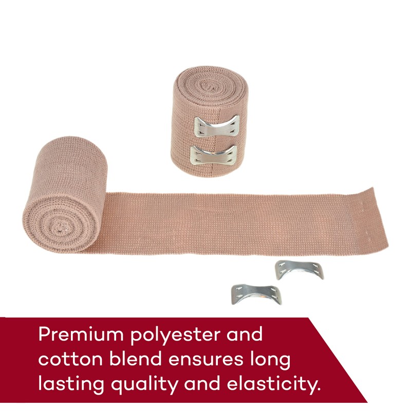 Dealmed 2" Elastic Bandage Wrap with Clip Closure – 10