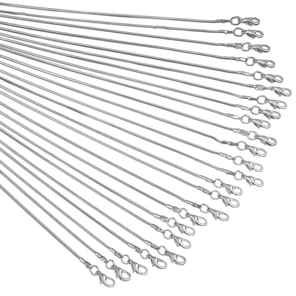 24pcs Chains for Jewelry Making 20 Inch 925 Sterling Silver