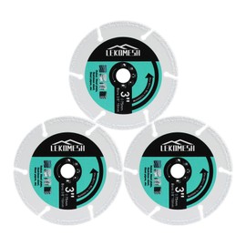 Diamond Metal Saw Blade - 3pcs 75mm/3" Metal Cutting Disc with 3/8" (10 mm) Arbor for Cutting Steel Pipe,Rebar,Stainless Steel,Iron,Angle Grinder Cutting Disc,LEKOMESH