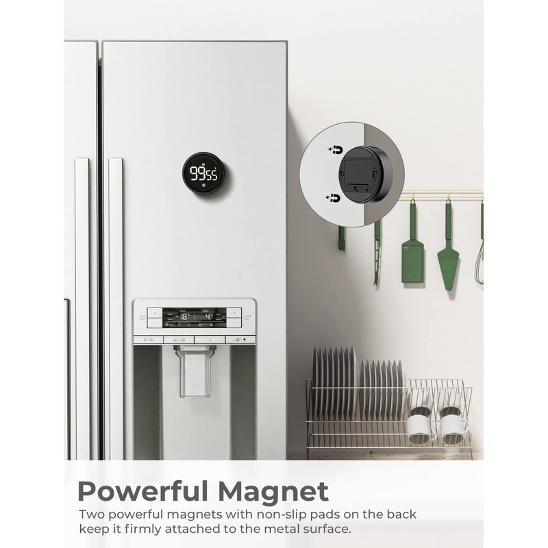 LIORQUE Digital Kitchen Timer Magnetic Countup Countdown Cooking Timer Gym