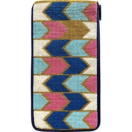 Alice Peterson Stitch & Zip Geometric Arrows Needlepoint Eyeglass Case Kit